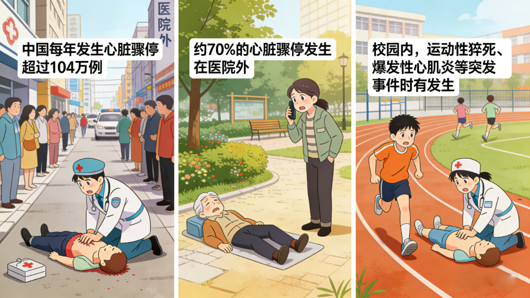 最新!教育部:为急救设备薄弱地区中小学配置AED